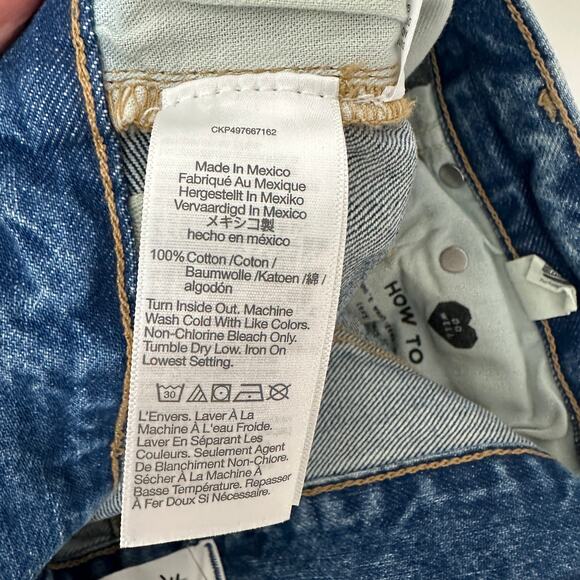 Madewell The Petite Low Slung Baggy Jean Robertson Wash Rigid Blue US 26P NWT - Picture 14 of 15